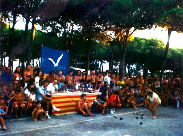 Torneo de petanca celebrado en el camping Albatros de Gav&agrave; Mar